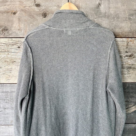 Cabi Prairie Wrap Open Front Waterfall Long Cardigan M Gray Fringe Western Drape - Picture 11 of 14